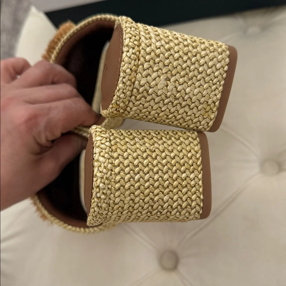 Kurt Geiger NWT Olive & Beige Block Heel Women’s Occasion Shoes Size 8 - Picture 5 of 14